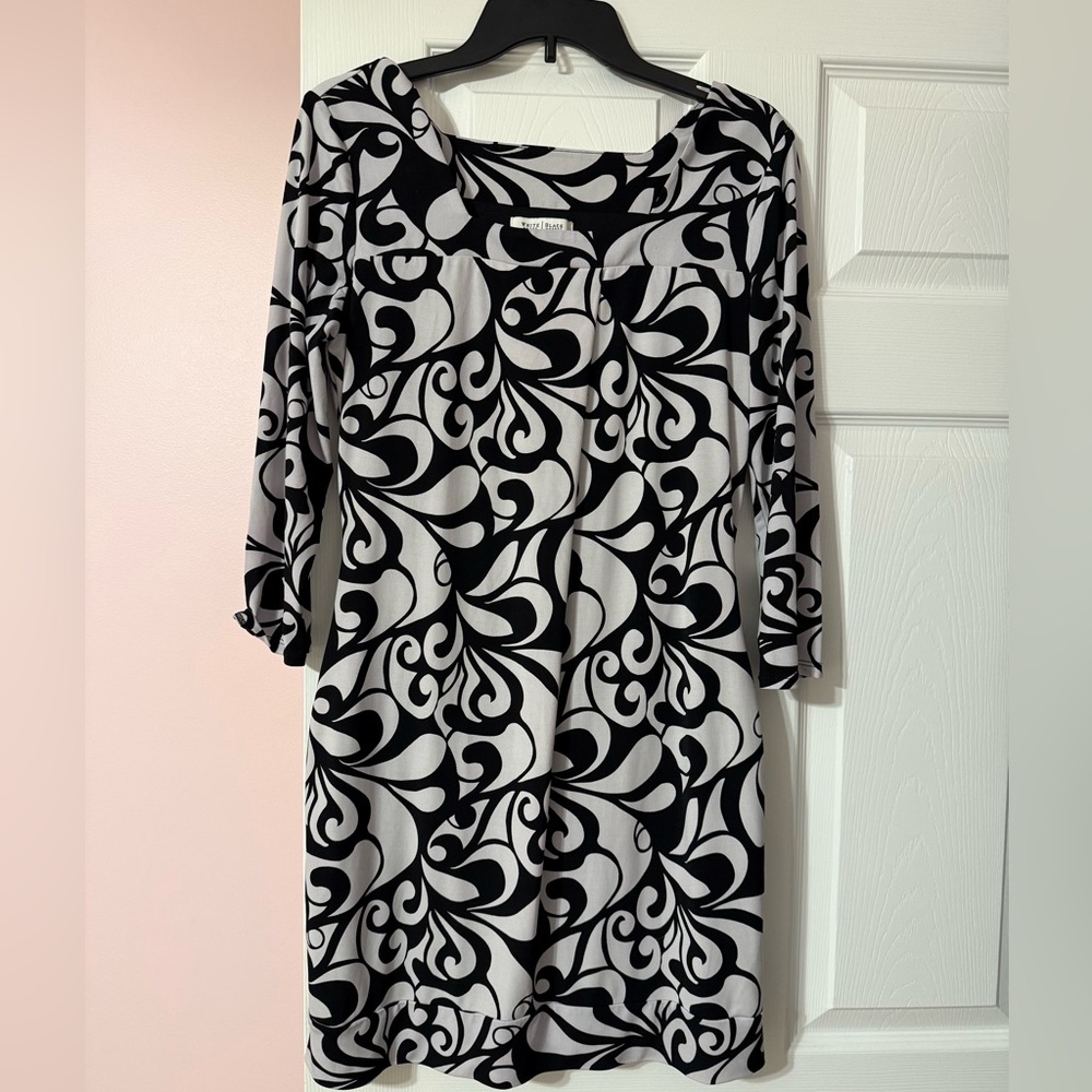 Black and White Patterned Dress